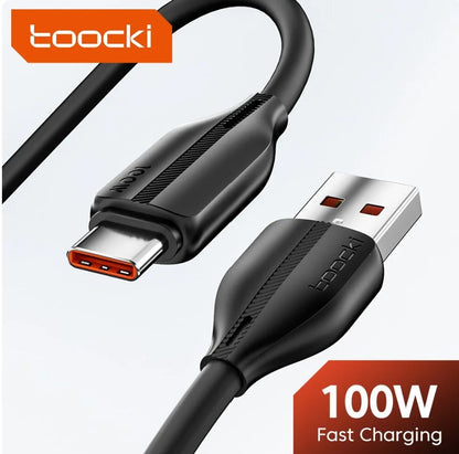 Toocki Paquete de 3 USB Tipo C Cable 100W Cable de carga súper rápido